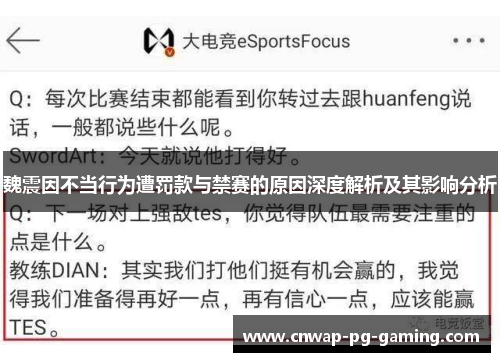 魏震因不当行为遭罚款与禁赛的原因深度解析及其影响分析 魏震因不当行为遭罚款与禁赛的原因深度解析及其影响分析